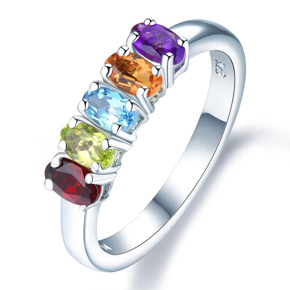 Natural African Amethyst Rings 925 Silver Natural Gemstone Engagement Ring Fine Elegant Jewelry for Women's Best Gift