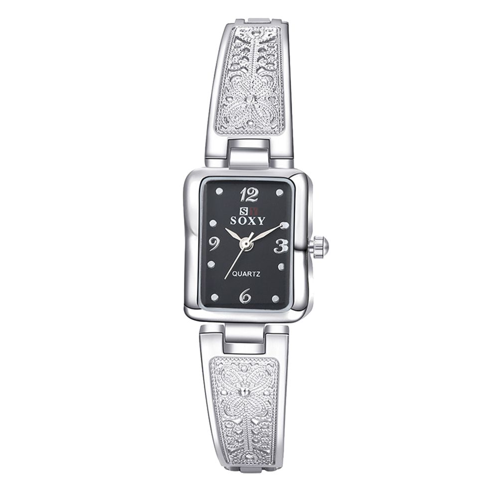 Women Square Dial Analog Hollow Butterfly Band Quartz Bracelet Wrist Watch Gift