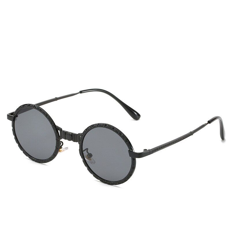 1Fashion Gothic Steampunk Sunglasses Men Women vintage Metal Round Sun Glasses Brand Designer Fashion goggle Mirror High Quality
