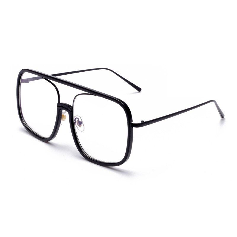 Black Clear BlackSWECINE Big Frame Sunglasses Men Square Fashion Glasses for Women High Quality Retro Sun Glasses Clear Black Pink UV400