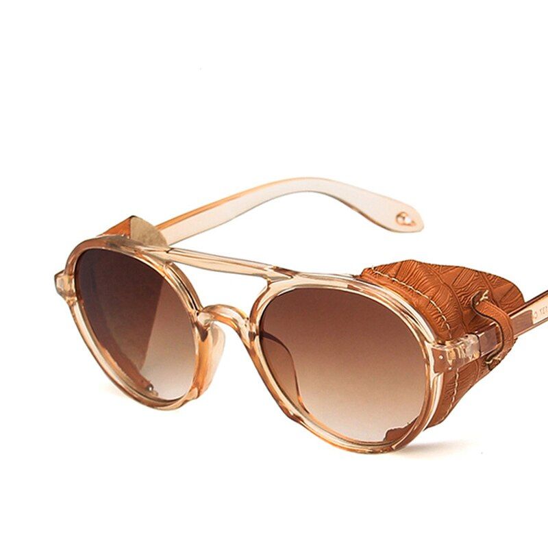 Colour42021 Sunglasses Brand Design Round Sunglass Men Women Vintage Punk Sun glasses UV400 Shades Eyewear Oculos de sol