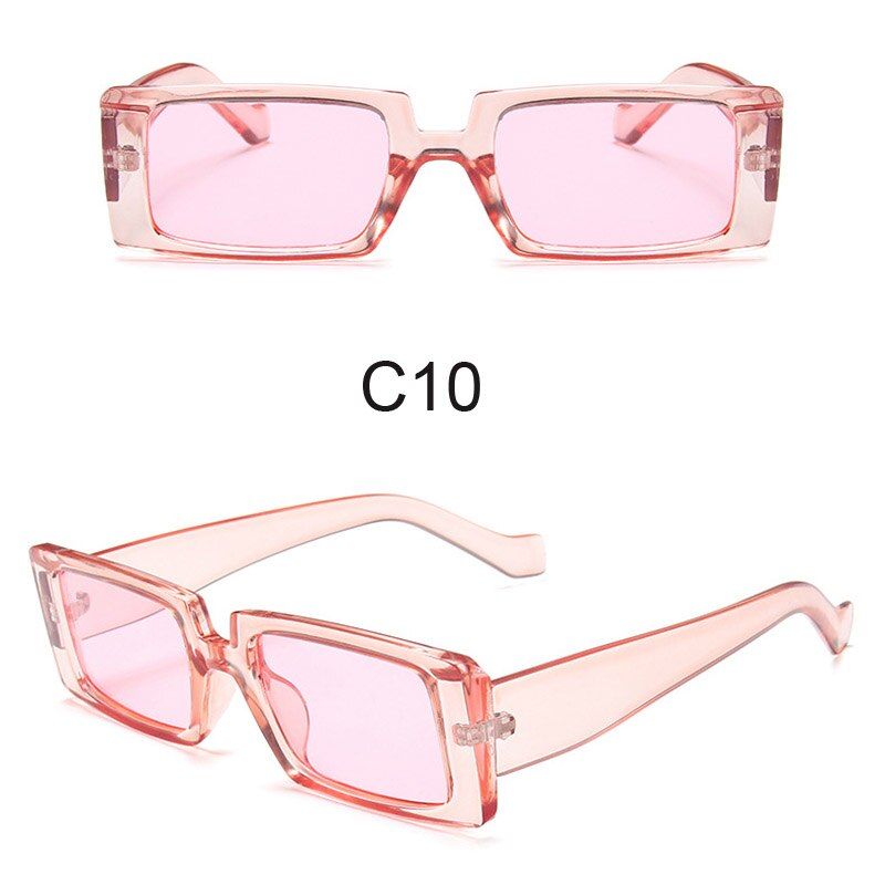 10Fashion Rectangle Sunglasses Women 2020 Brand Design Black Green Thick Frame Cool Sun Glasses Square Shades Female Eyewear UV400
