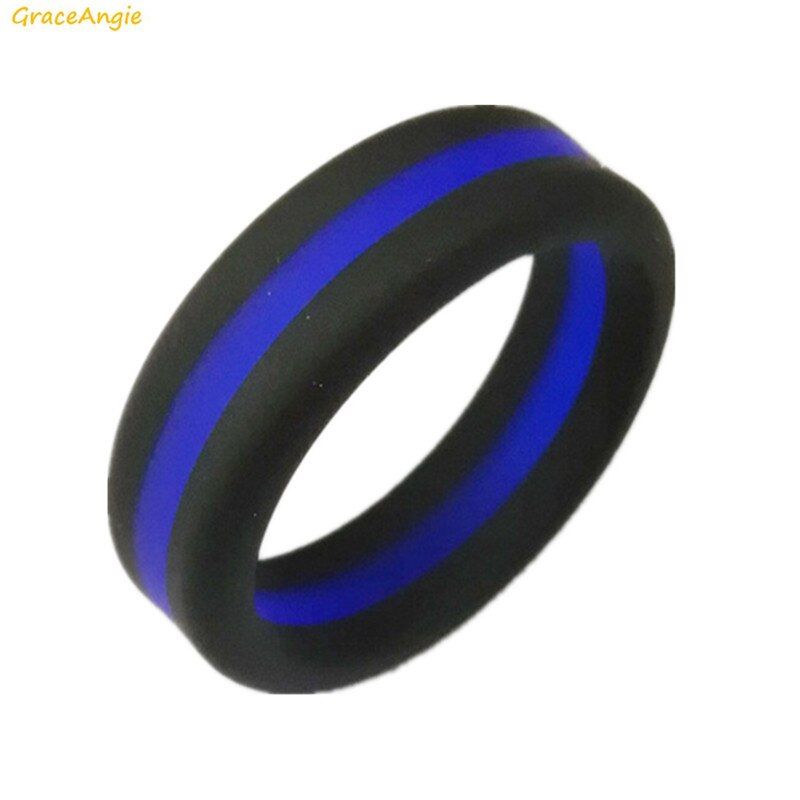 GraceAngie 1PC Colorful Three Layered Silicone Ring Environmental Men Wedding Party Creative Accessories Trendy 7-13 US Size