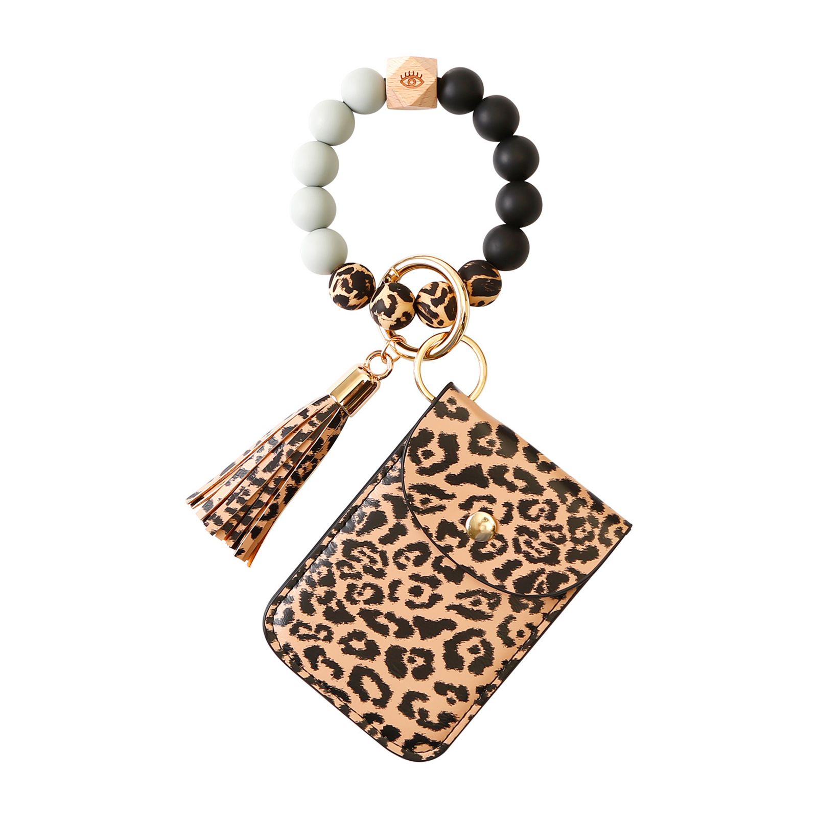 Key Chain Bright-colored Women Men Card Protector Pocket