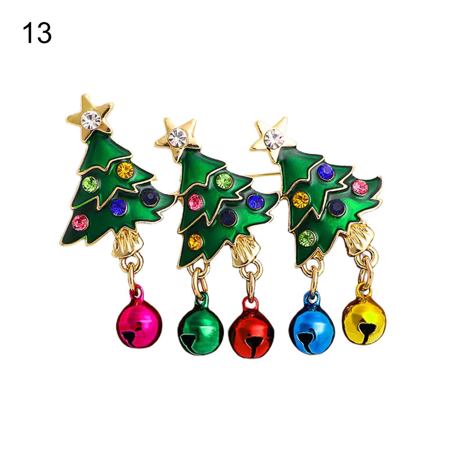 Xmas Brooch Long Lifespan Xmas Snowman Brooch with Rhinestone