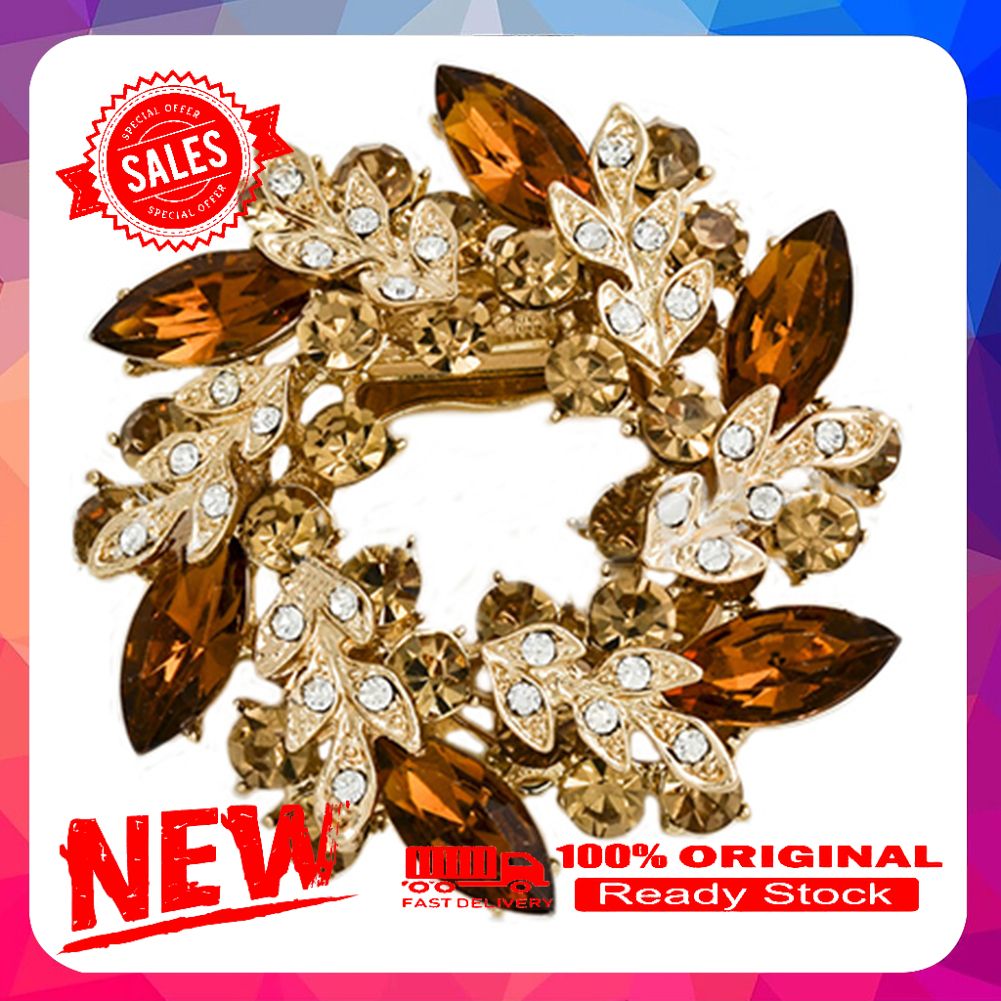 Fashion Ladies Rhinestone Flower Bouquet Brooch Pin Scarf Bag Jewelry Charm