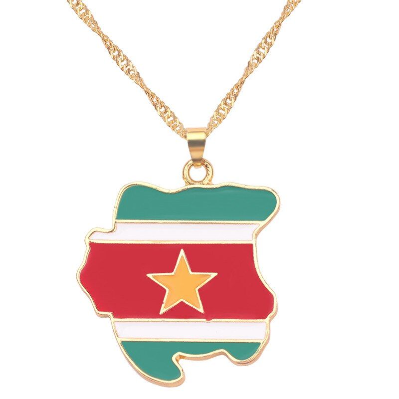 26 Country Map Pendant Necklace for Women Men Africa kurdistan South Africa Jamaica Haiti Egypt Ireland Somalia Map Flag Choker
