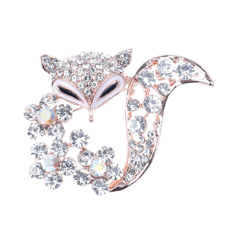 1Pc Ladies Simple Fashion Fox Brooch Sweater Coat Accessories Cute Brooches Pins