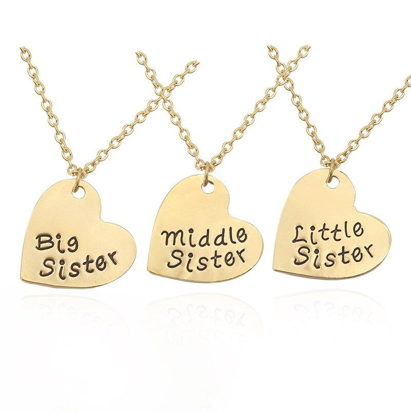 Best Friend Necklace Lady Family Sister Mom Dad Heart Pendant Choker Creative BFF Men And Women Fashion Jewelry Gift 2020 New