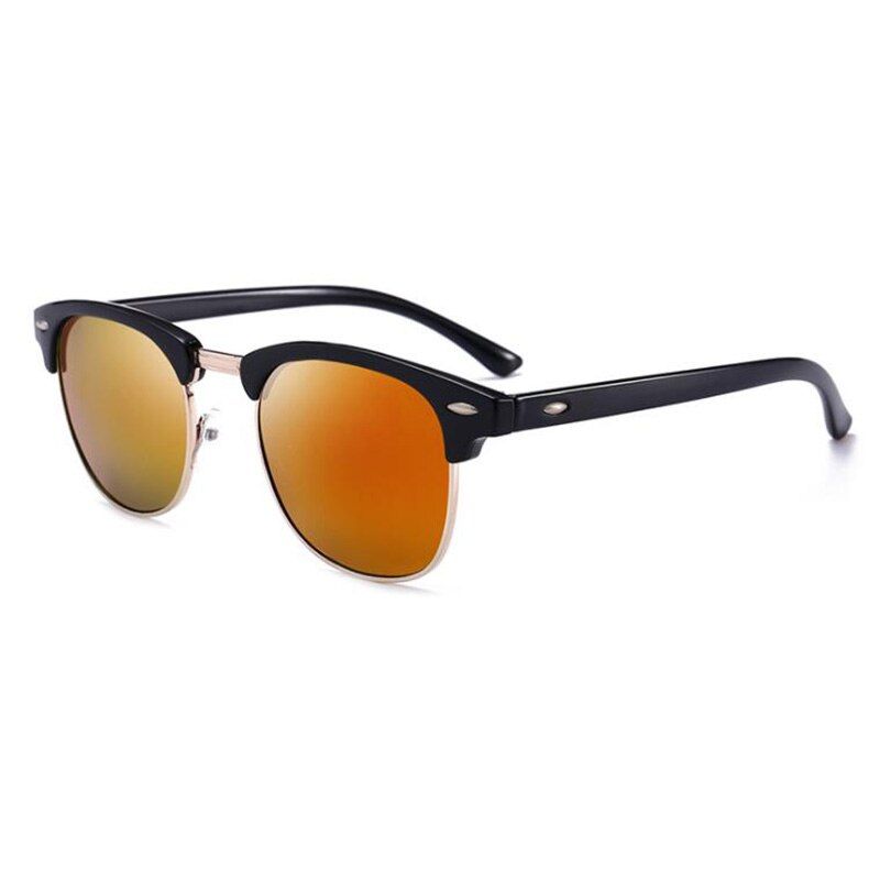 Black OrangeRBENN Fashion Polarized Sunglasses Men Women Classic Retro Square Shades Unisex Driving Sun Glasses For male UV400 Gafas de sol