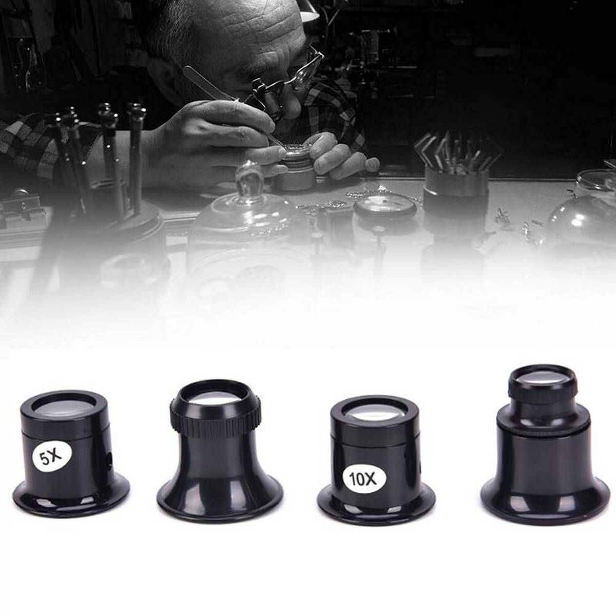 Great Heat Useful New Magnifier Eye Glasses Loupe Lens Set Tool For Watchmaker Watch Repair