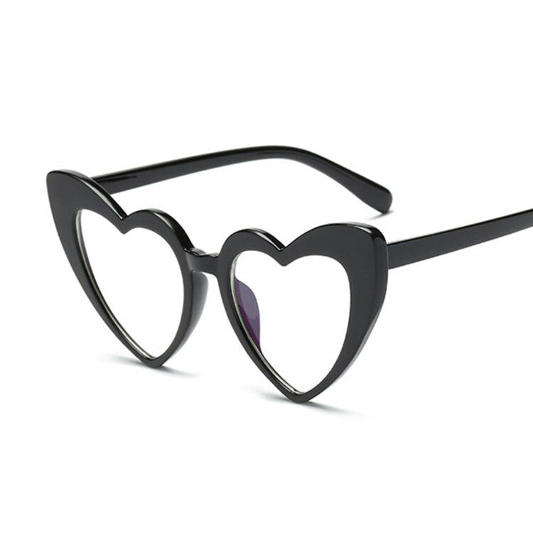 BlackLove Heart Cat Eye Sunglasses Women Vintage Christmas Gift Black Pink Red Heart Shape Sun Glasses For Women Uv400