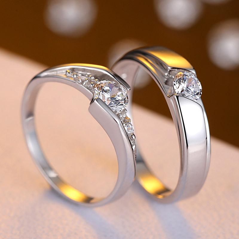 Silver Plated Couple Finger Ring For Unisex
