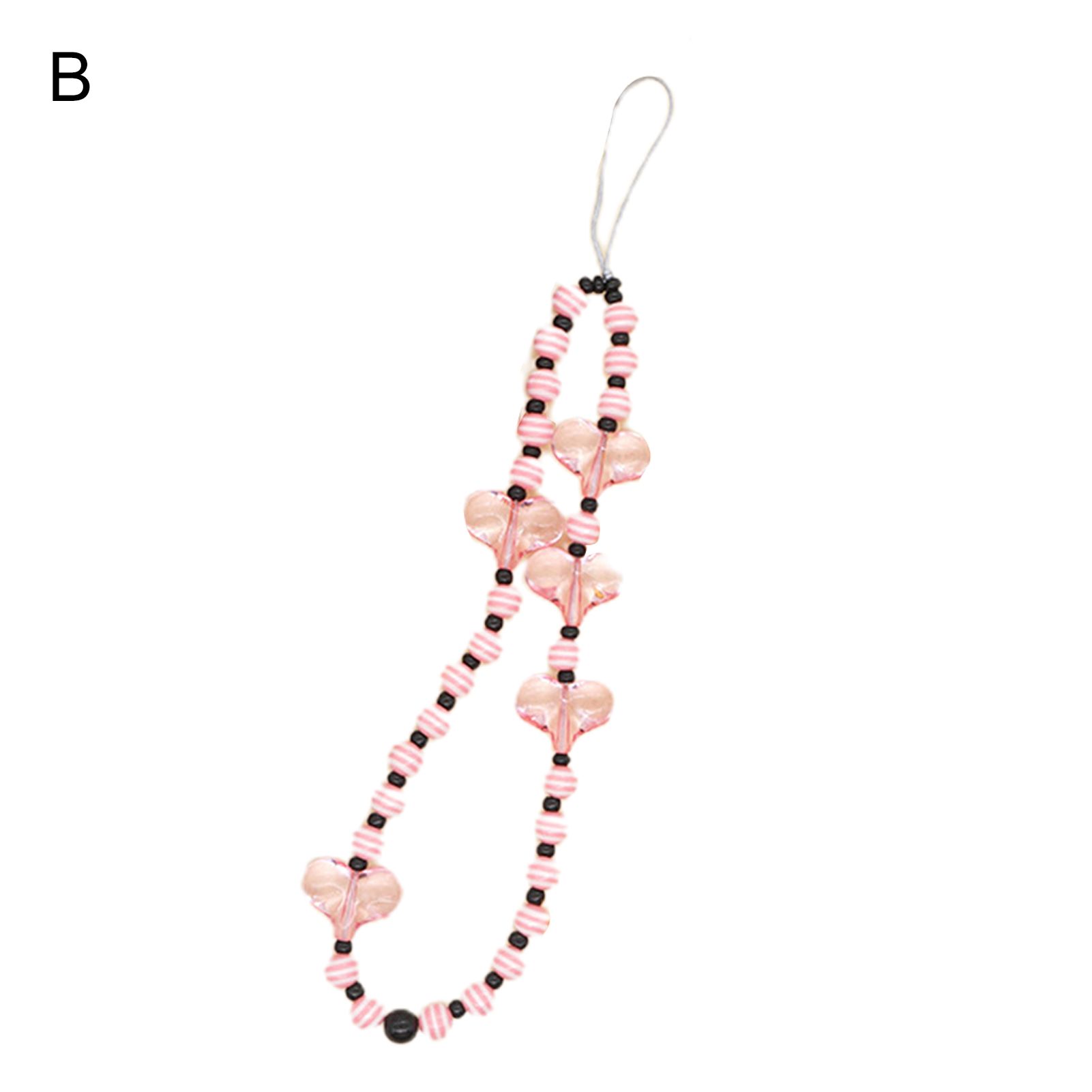 Phone Lanyard Colorful Striped Beads Unisex Exquisite Lightweight Mobile Phone Wrist Strap Phone Accessories