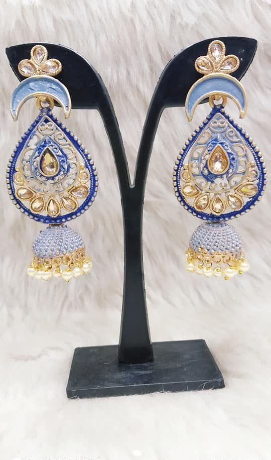 Jaipuri copper gold-plated Ear Ring - (5 year's color guarantee)