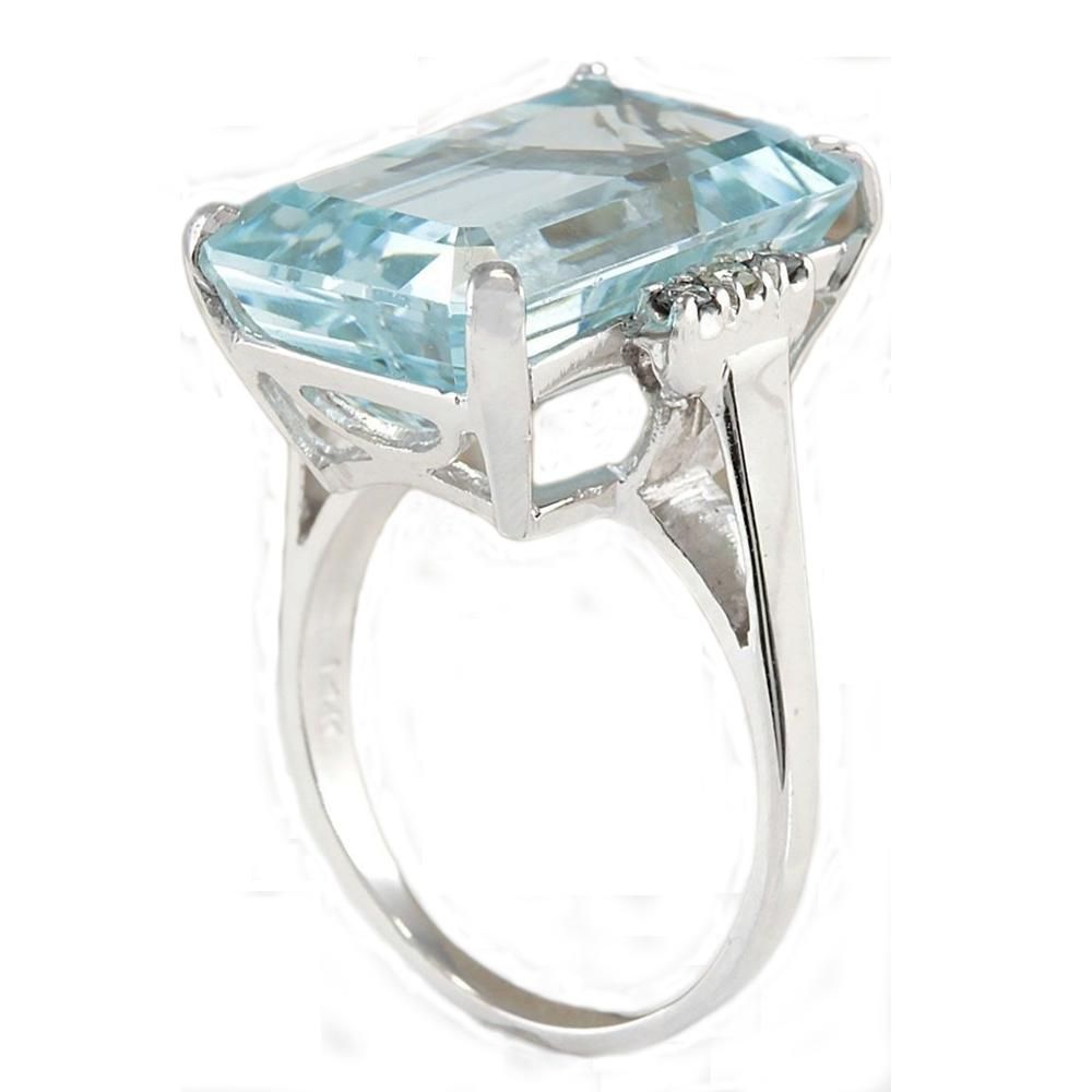 Big Blue CZ Cubic Zircon Stone Rings for Women Engagement Fashion Jewelry Valentines Day Gift