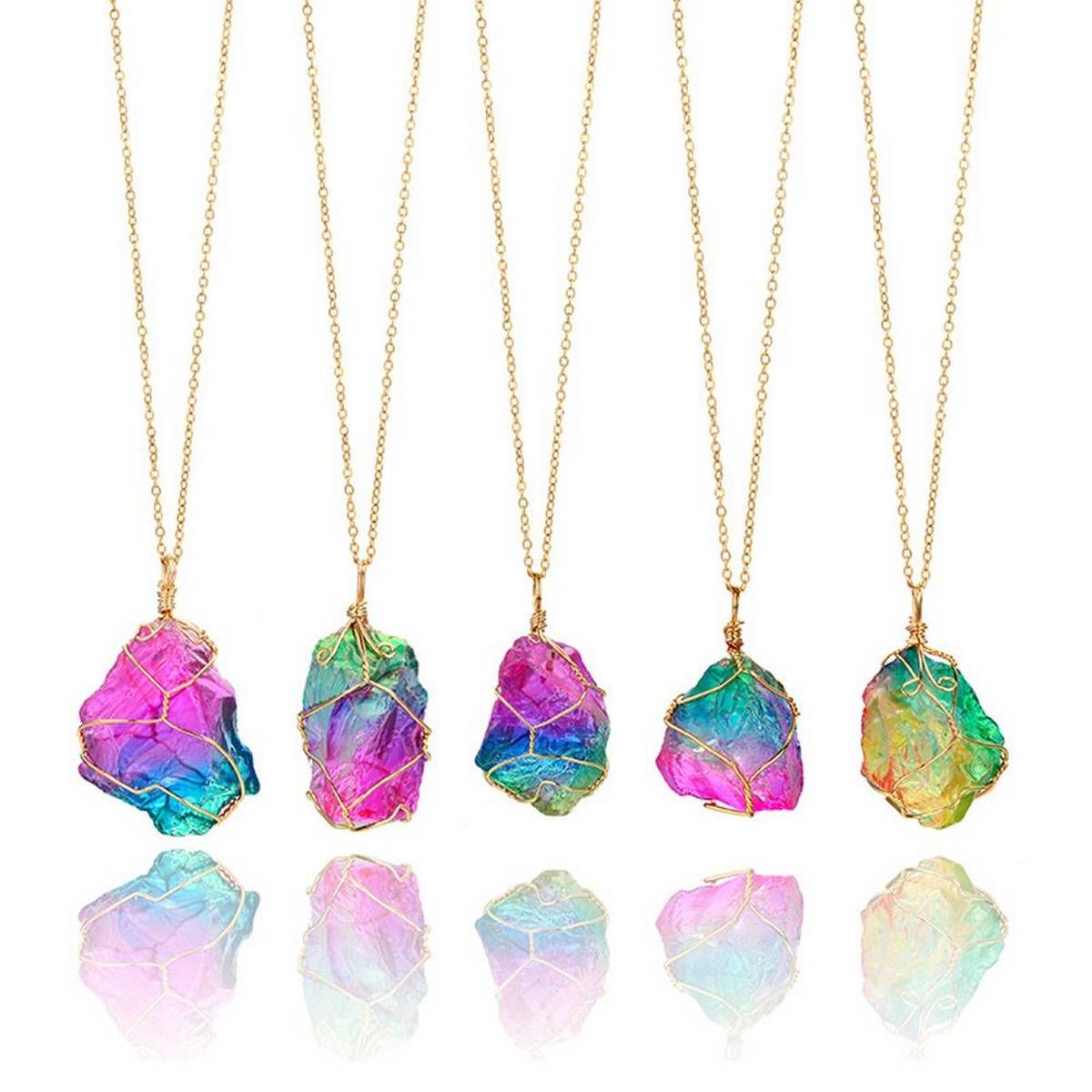 1Pcs Handmade Resin Wood Pendants Necklace Charm Magic Forest Resin Rope Chain Necklace For Men Women Nice Jewelry Kolye Colar