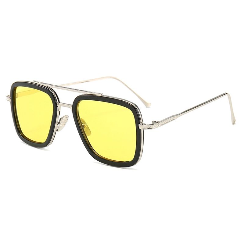 Iron Man 3 Tony Stark Sunglasses For Men Women High Quality Design Square Male Female Driving Travel Metal UV Protection Glasses-C10-Other