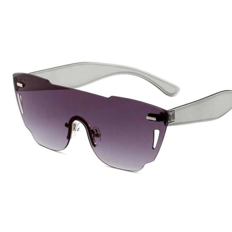 c9Oversized Rimless Sunglasses Women 2020 green white pink yellow big frameless ladies fashion sun glasses festival oculos de sol