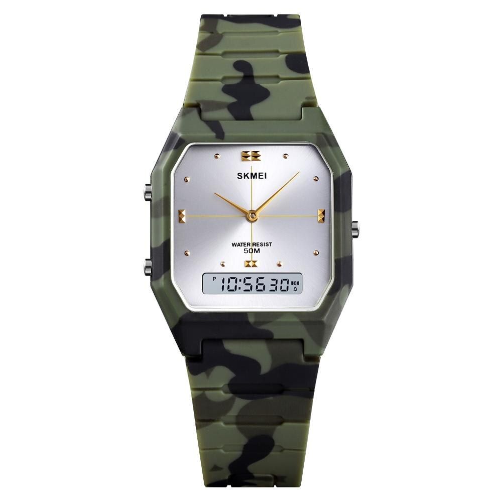 Fashion Men's Watches Electronic Watch Brand SKMEI Wrist Watch Simple Design Dial Double Time Digital Watch For Men Women