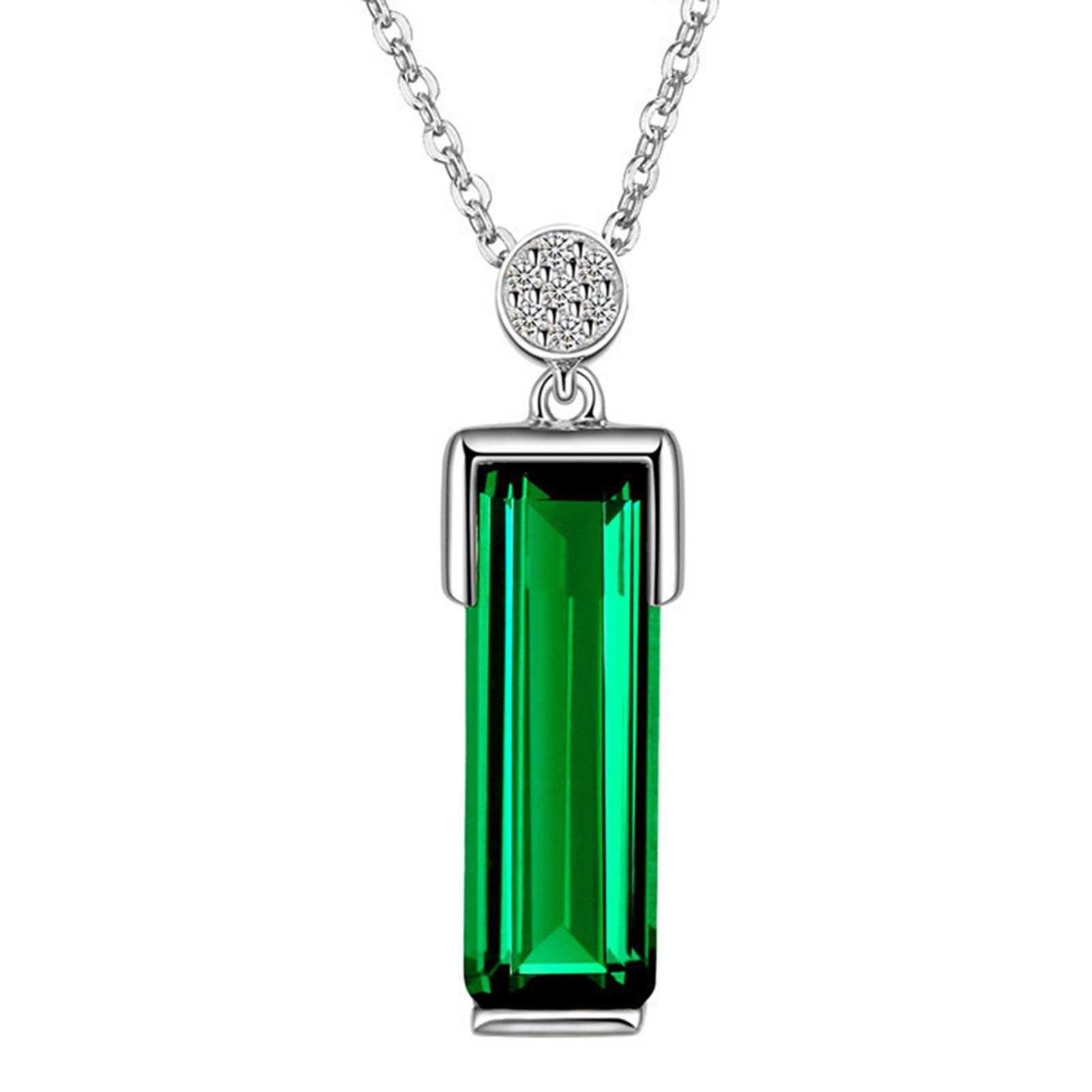 Choker Neckle Fine Workmanship Simple Green Pendant Choker Neckle