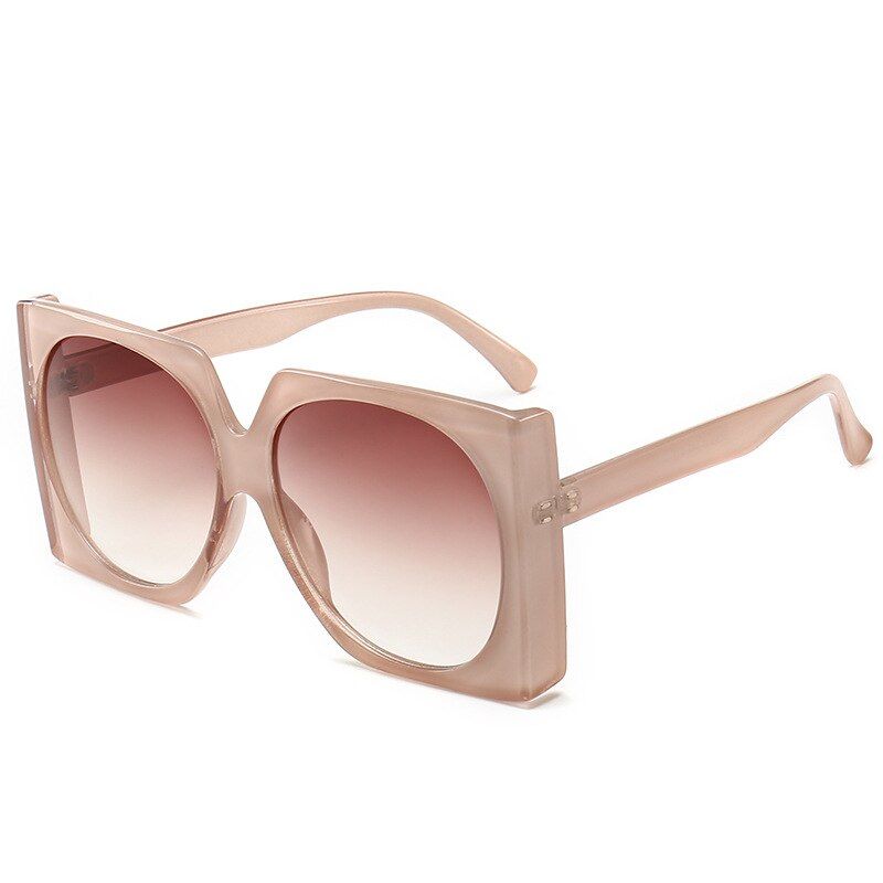 BeigeImwete Classic Square Sunglasses Women Men Retro Red Purple Sun Glasses Shades UV400 Big Frame Sunglass Ladies Gradient Eyewear