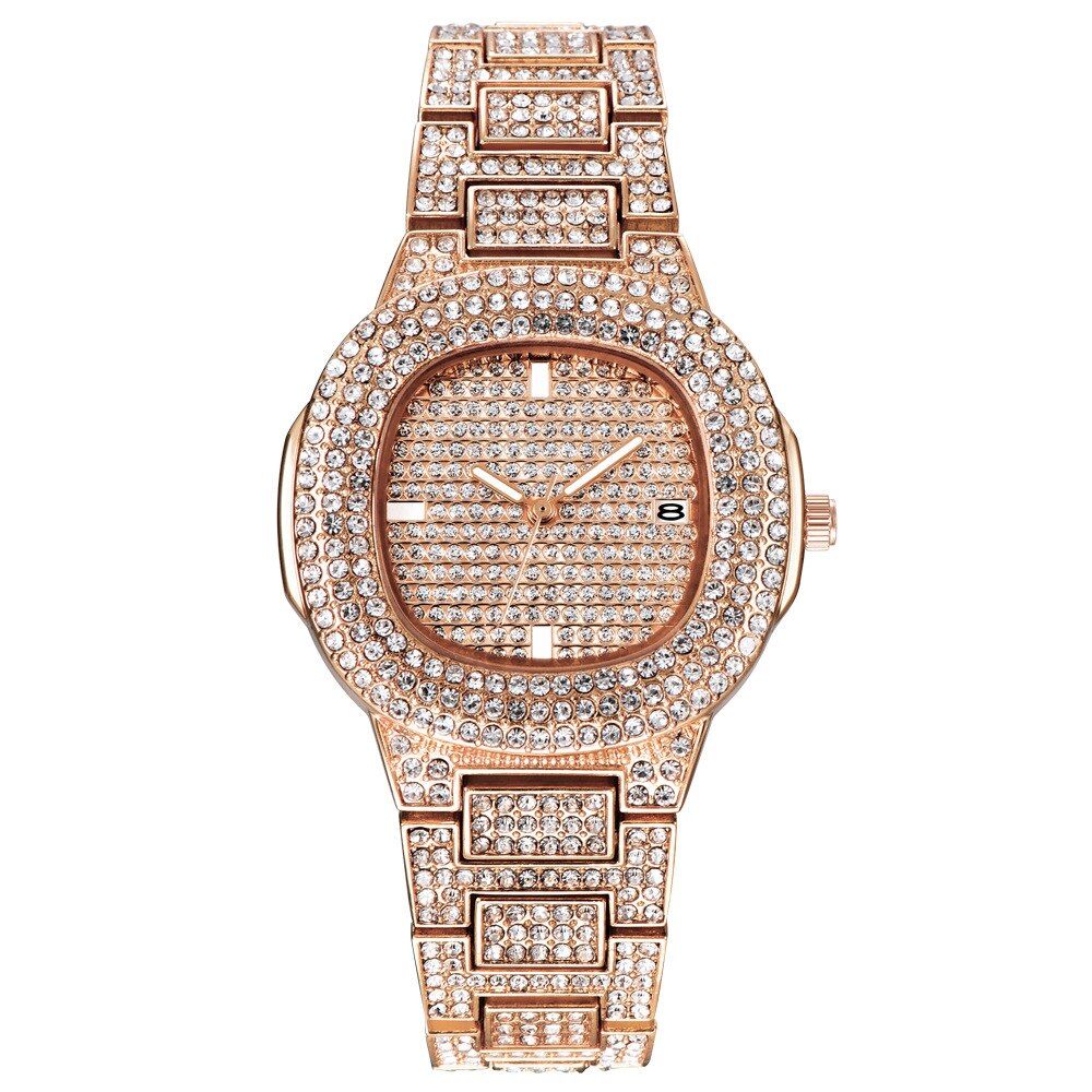 Luxury Full Diamond Watch Women Hip Hop Ladies Watches Iced Out Woman Wirstwatch Waterproof Female Clock Dropshipping Reloj 2021