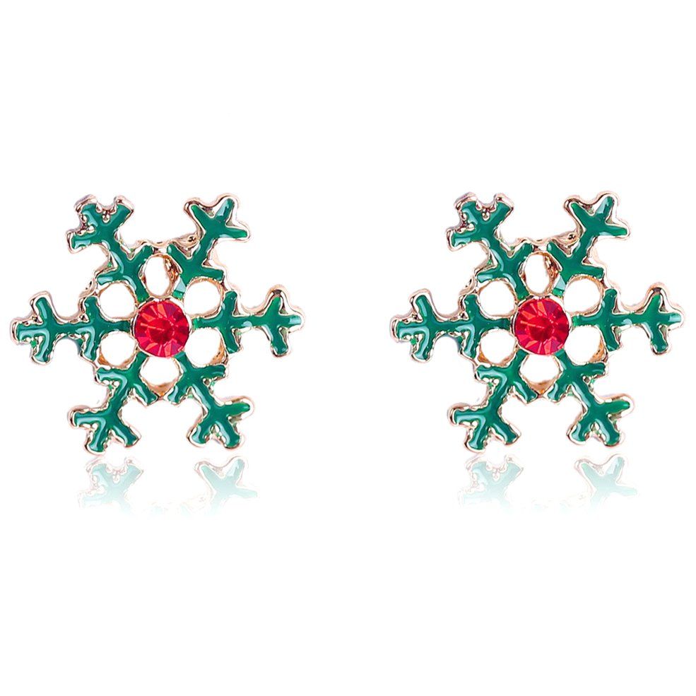 Luxury Woman's Earrings Christmas Cartoon Pattern Earring Christmas Bell Snow