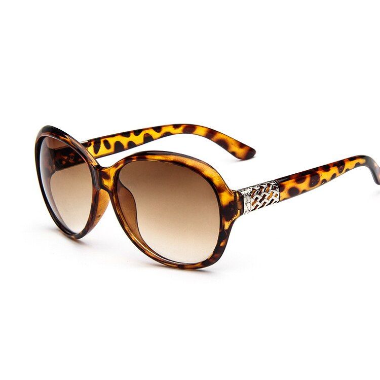 Leopard BrownZBHwish Brand Designer Sunglasses Women Fashion Decorative Large Frame Sun Glasses Europe and United States Retro Sunglasses