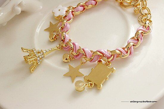 IREACESS Bracelets & Bangles Gem PU Leather Rhinestone Bbracelet For Women Fashion Jewelry Wholesale