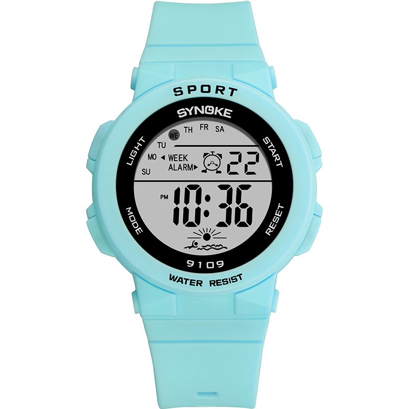 【BestGO】SYNOKE Pink Women Digital Watch 50m Waterproof Ladies Watches Unisex Watch Elegant Silicone Strap With Luminous Relogio Feminino
