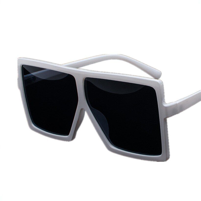 WHITE as pictureImwete Oversized Square Sunglasses Women Men Trending Gradient Sun Glasses Shades Retro Candy Color Sunglass Big Frame Eyewear