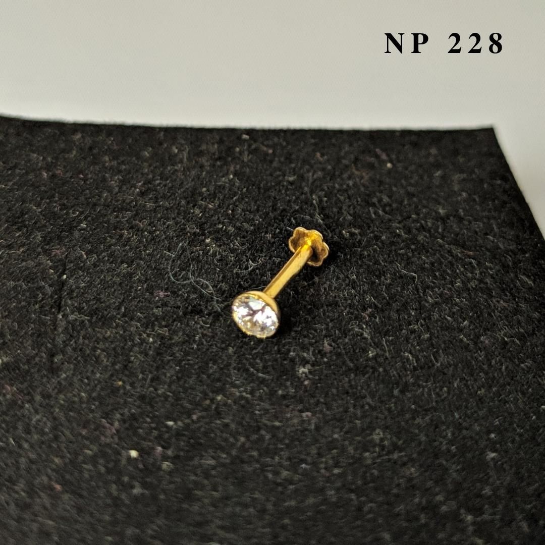 Single Stone Nose Pin for Women