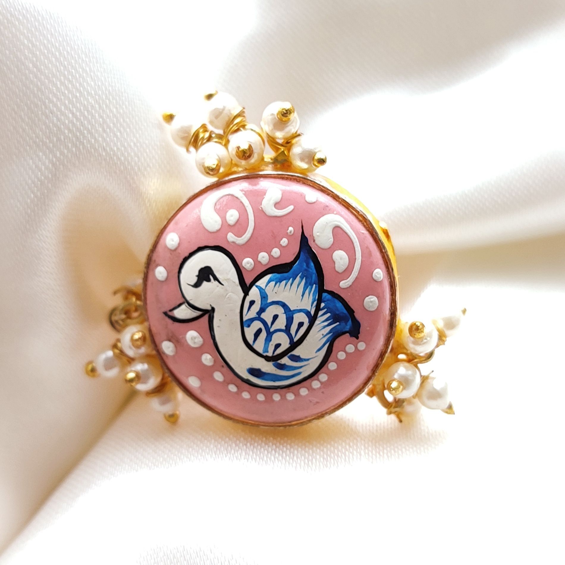 Hand Crafted Indian Jaipuri Hand Painted Beautiful Fashionable elegant trendy Finger