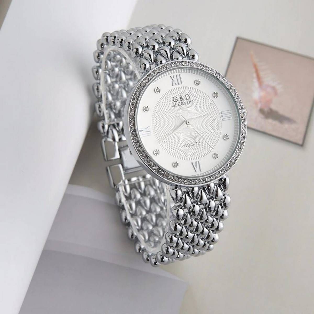 Stainless Steel Simple Quartz Female Watch Lady Clock Ladies Fashion Casual Quartz