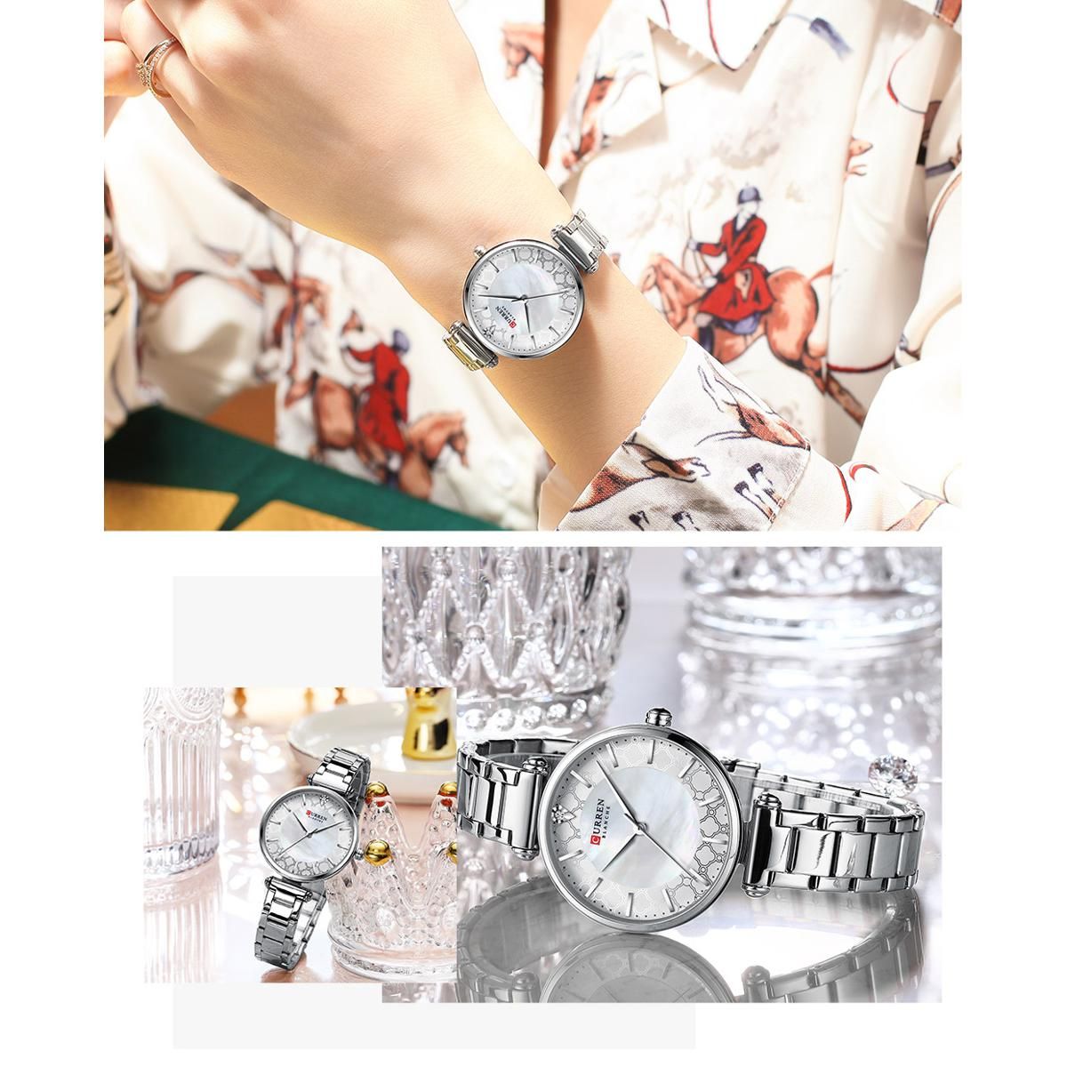 CURREN 9072 Watches for Women New Fashion Quartz Watch Thin Clock Female montre femme