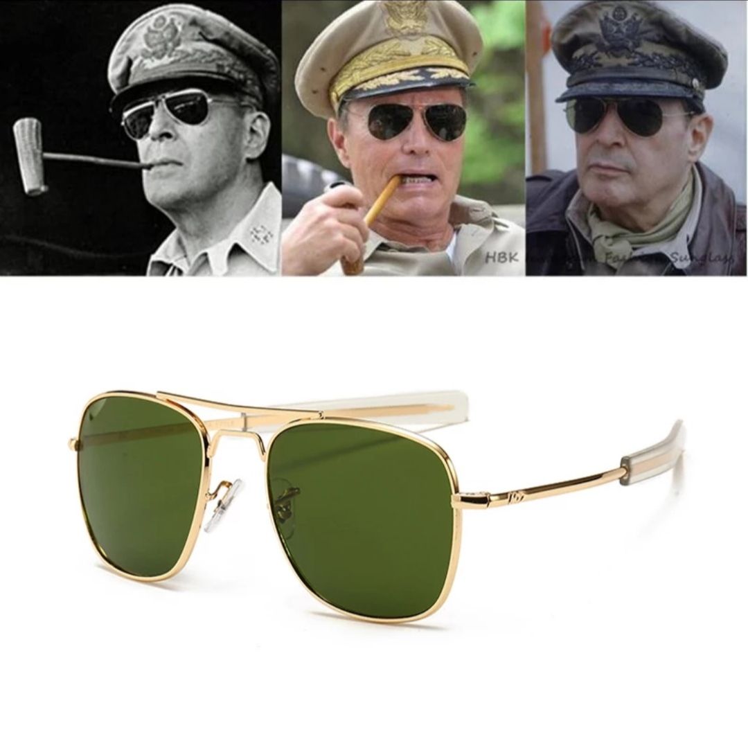 high quality full metal body and lens glass kacher exclusive Ao sunglass for men