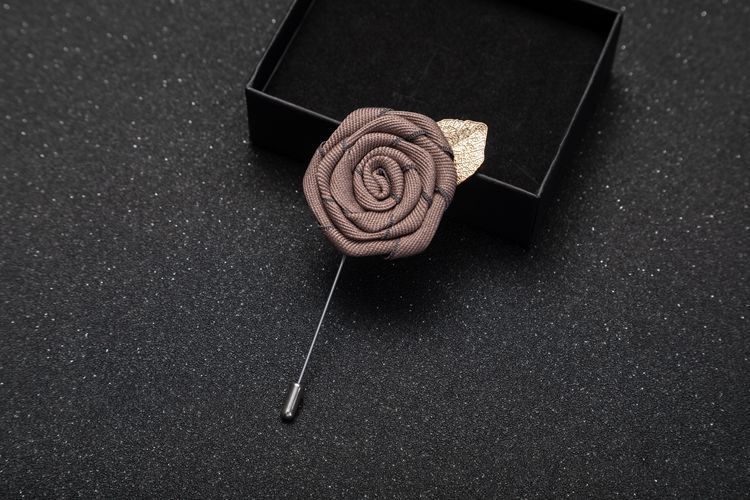 Men and Women Suit Dress Pin Brooches Handmade Rose Cloth Flower Corsage Pin