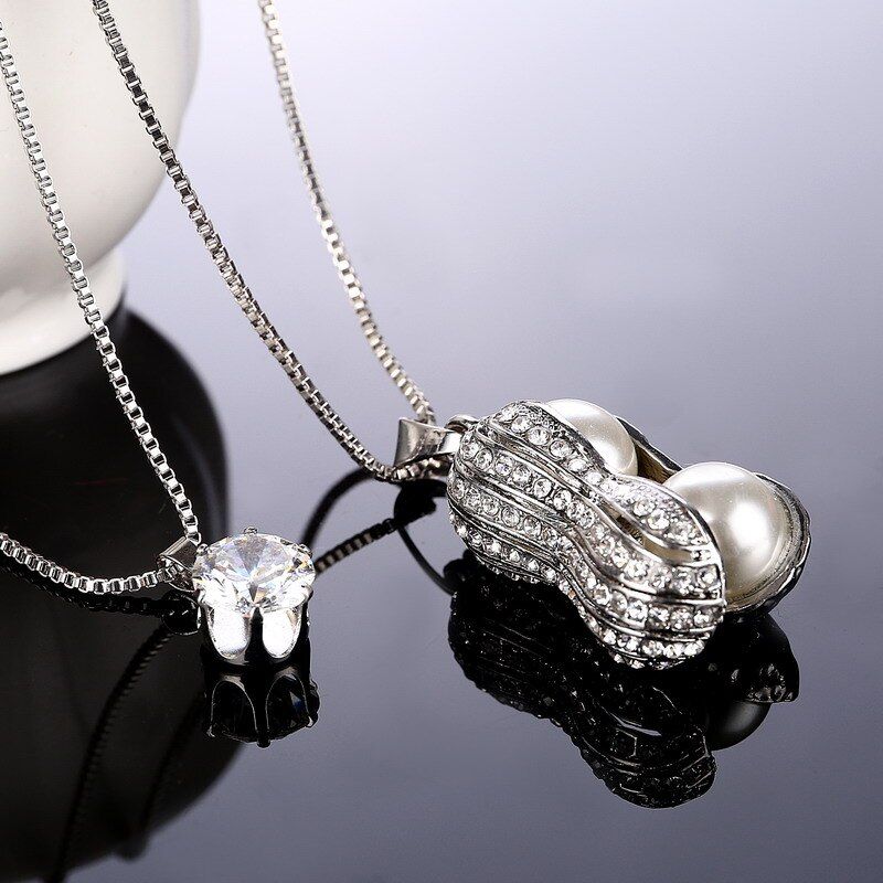 Collier Femme Long Crystal Necklaces & Pendants for Women Cute Cat Statement Necklace Maxi Colar Chain Fashion Jewelry