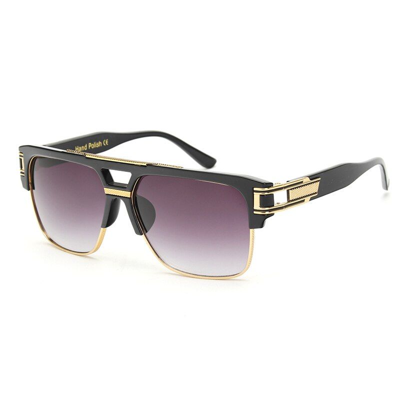 black 01 middle goldROYAL GIRL TOP Quality Luxury Sunglasses Men Brand Vintage Oversize Square Sun Glasses Women Clear Lens Glasses UV400 ss465