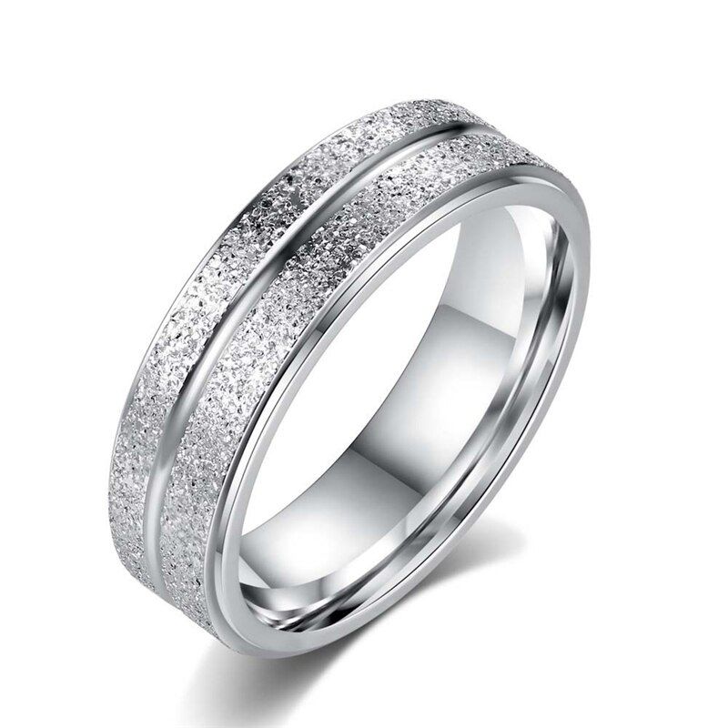 2020 Hot Selling Accesories Rings For Man Stainless Steel 6mm Finger Ring Wedding Band Bague Fashion Jewelry Aniversary Gifts