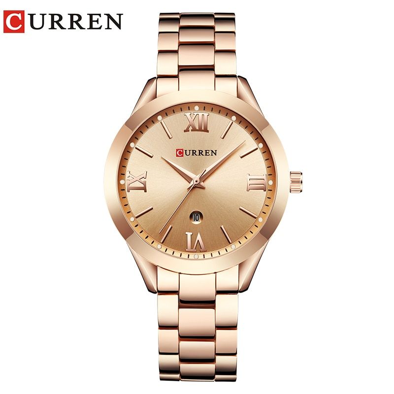 CURREN 9007 Luxury Women Watch Famous Brands Gold Fashion Design Watches Ladies Women Wrist Watches Relogio Femininos