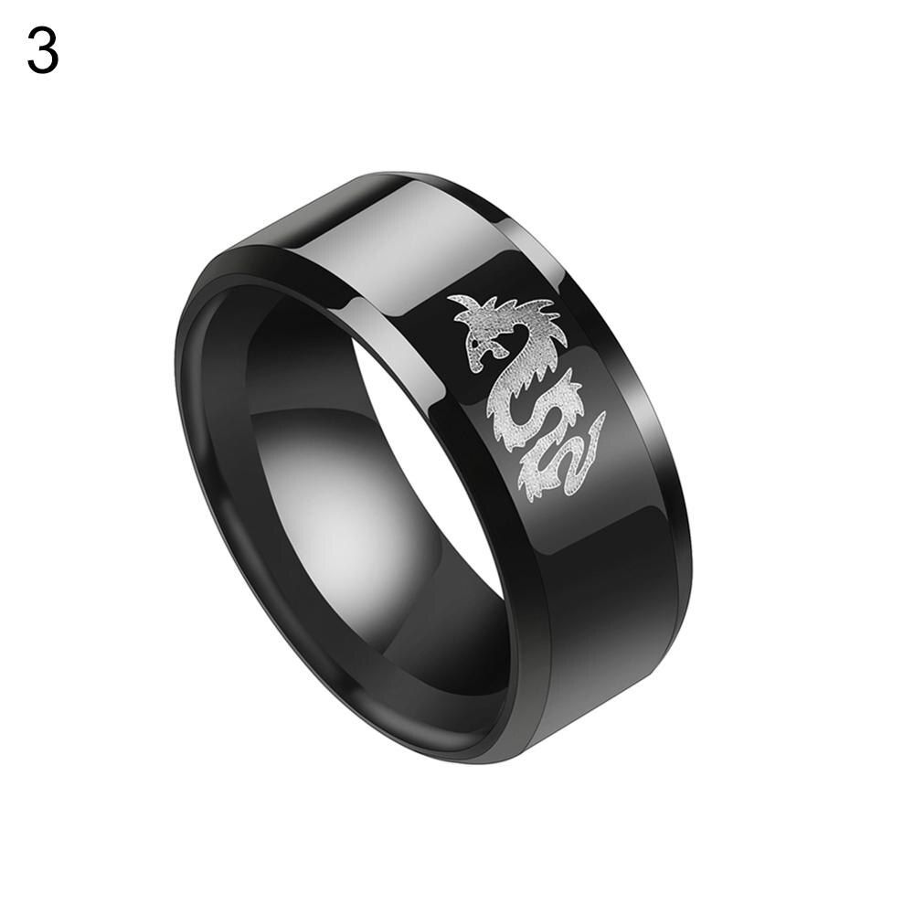Punk Scorpion Stainless Steel Male Retro Ring Scorpion Lion Dragon Pattern Stainless Steel Titanium Rings for Men Jewelry Gift
