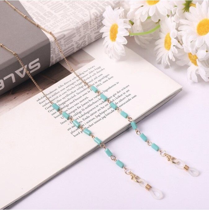 Acrylic Pearled Crystal Chains Lanyard For Eyeglasses, Layers Bracelets & Necklaces