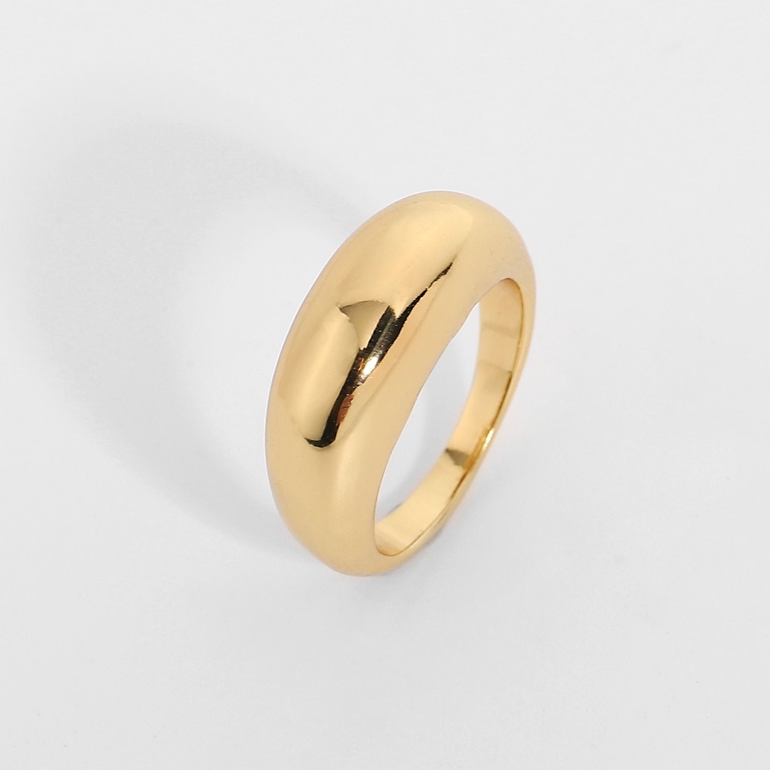 Croissant Rings for Women Braided Twisted Signet Chunky Dome Ring Stacking Band Jewelry Statement Ring Party Accessories