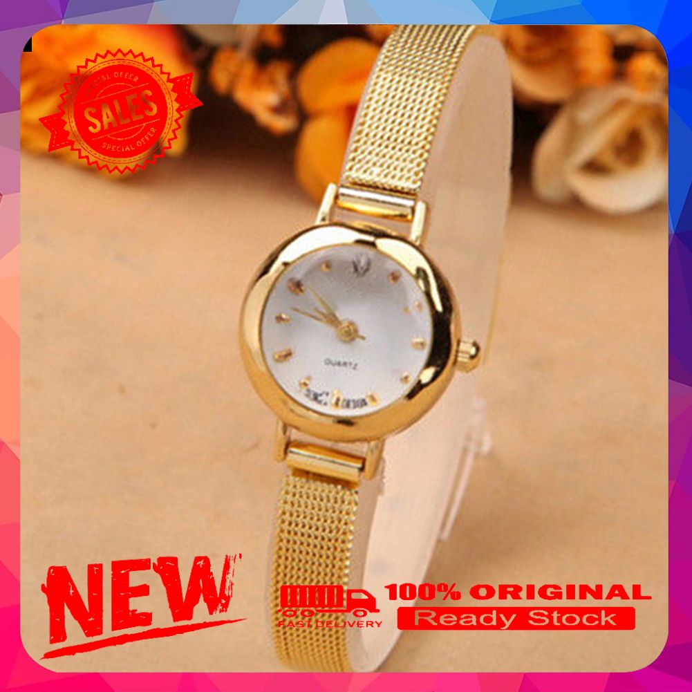Vist Fox Fashion Women Slim Mesh Band Bracelet Round Dial Quartz Wrist Watch Gift