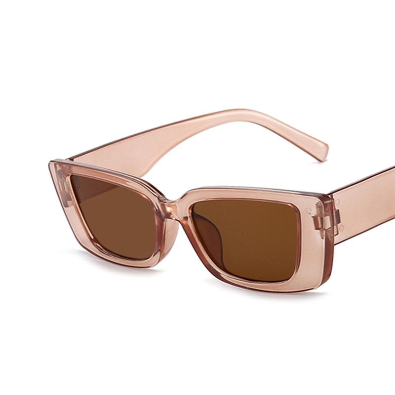 COOYOUNG Fashion Square Sunglasses Luxury Brand Travel Vintage Retro Small Women Rectangle Sun Glasses UV400