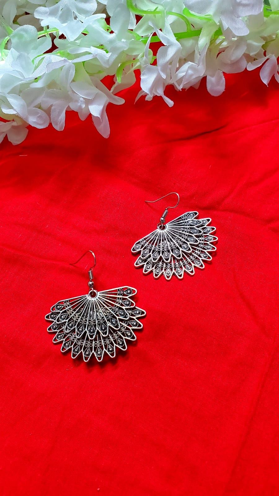 New Fashionable Antique Stone Hoop Earrings For Women