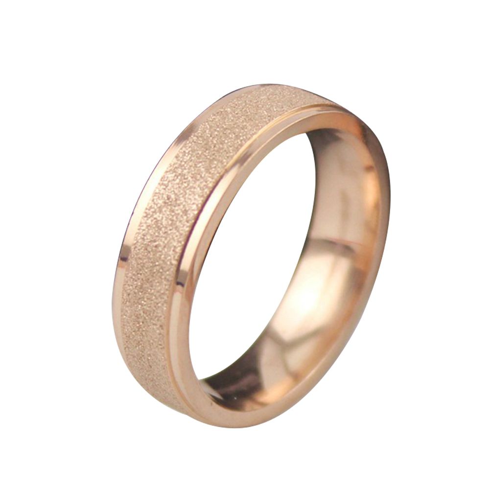 Fashion Unisex Matte Band Ring Wedding Engagement Jewelry Valentine Day Gift