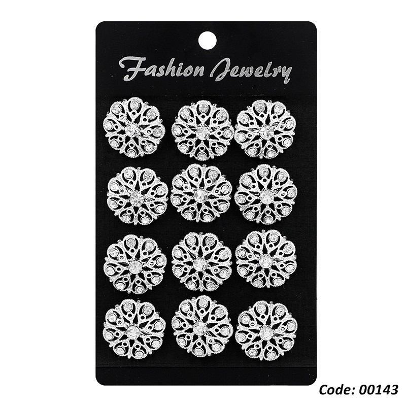 1 Piece Silver Flower Brooch